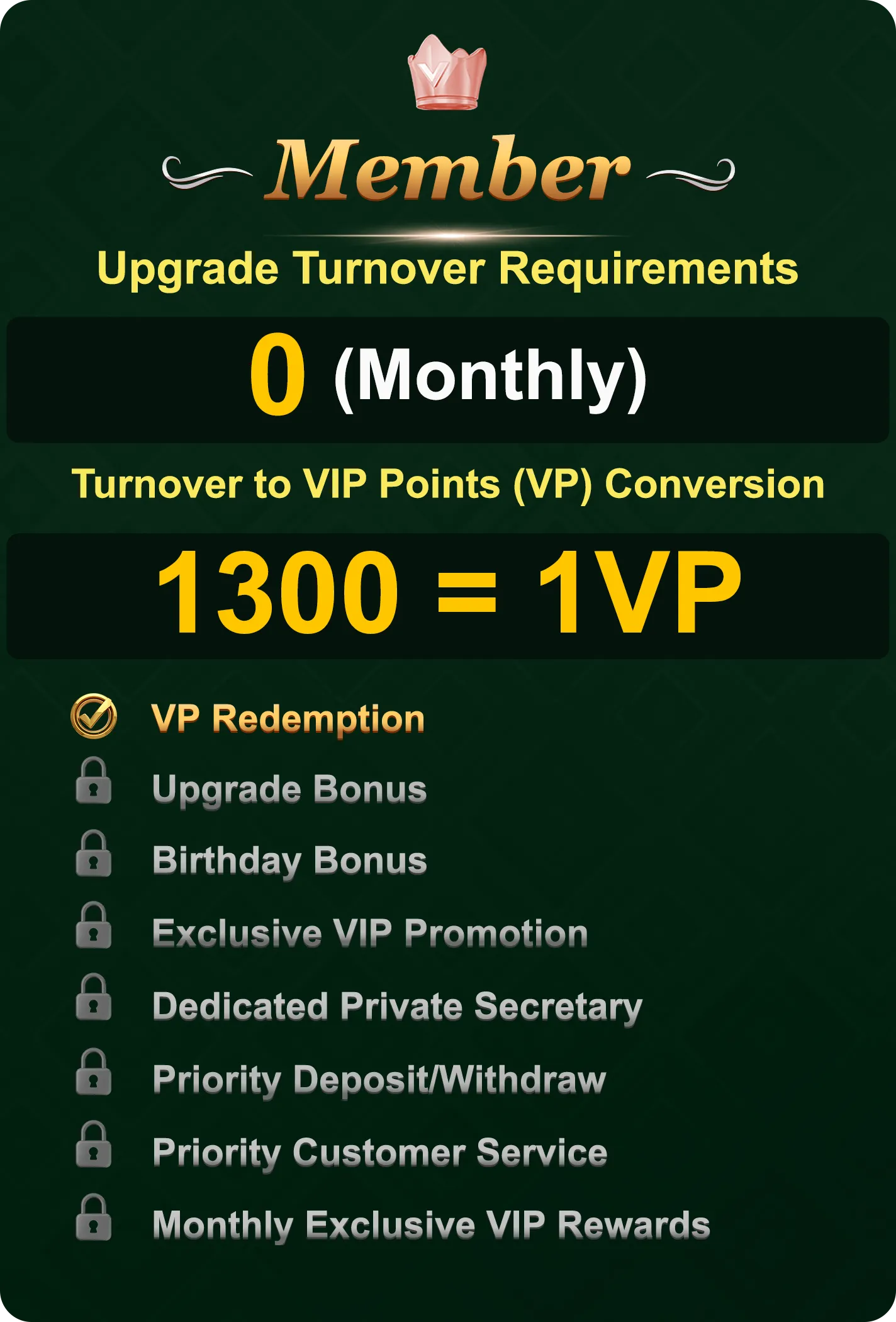 member vip level